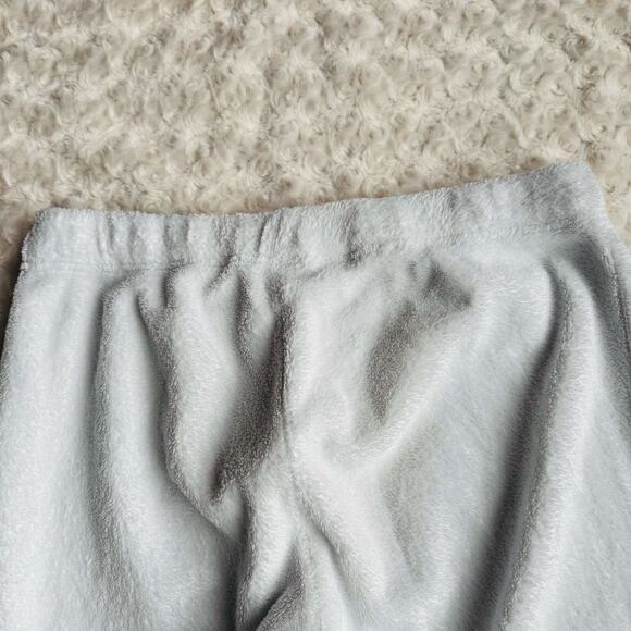 Garage Womens White Soft Plush Fleece Cotton Boyfriend Jogger Sweatpants Small - Picture 5 of 7